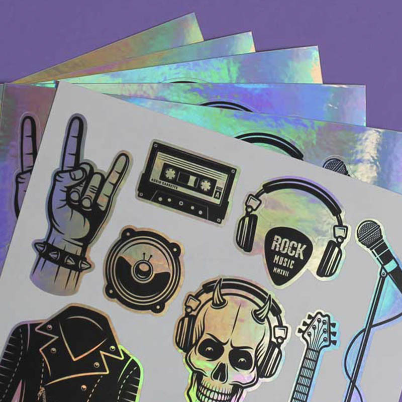 Metallic stickers